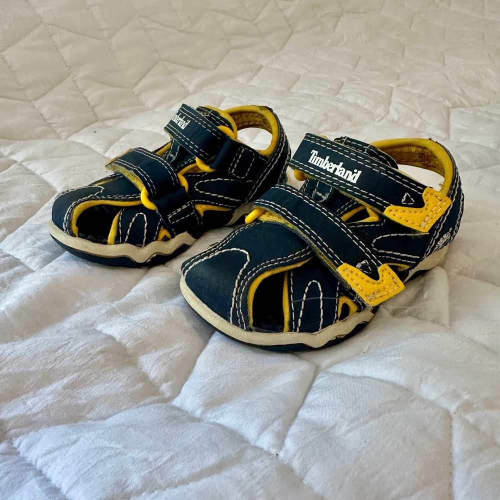 Timberland Kids Sandals - Navy and Yellow